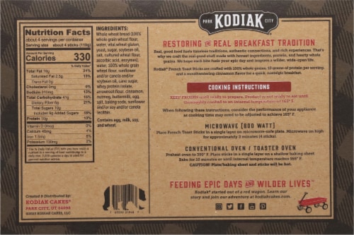 Kodiak® Protein-Packed Cinnamon French Toast Sticks Perspective: back