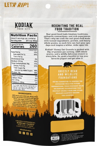 Kodiak® Honey Oat Protein Granola Perspective: back
