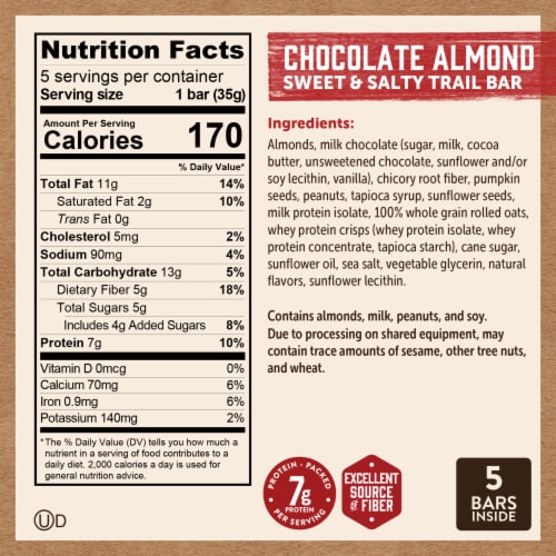 Kodiak® Protein-Packed Chocolate Almond Trail Bars Perspective: back