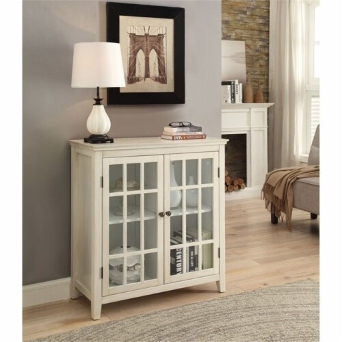 Bowery hill shelf glass store curio cabinet