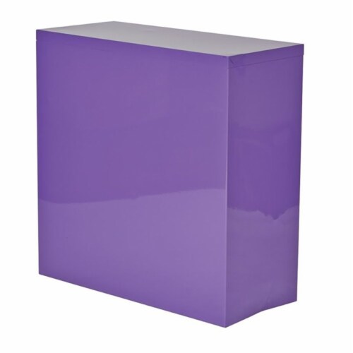 Scranton & Co 2 Shelf Metal Bookcase in Purple Perspective: back