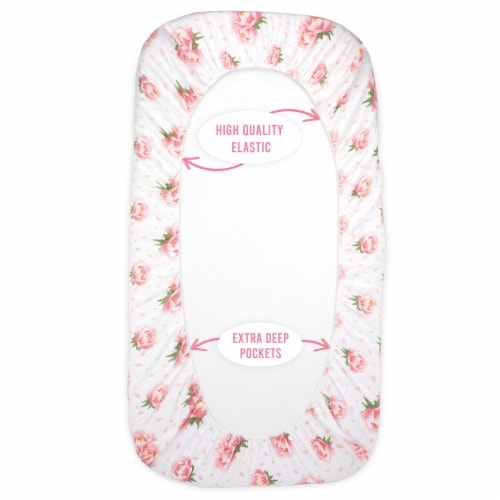 Bublo Baby Bassinet Sheet, Rectangle Bassinet Mattress for Boy Girl, 100% Cotton, One Size Perspective: back