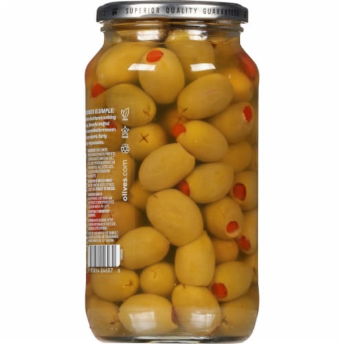 Early California® Pimiento Stuffed Queen Green Olives Perspective: back