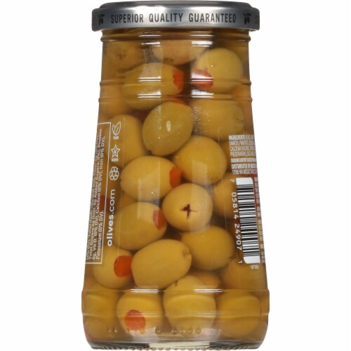 Early California® Reduced Salt Pimento Stuffed Manzanilla Green Olives Perspective: back