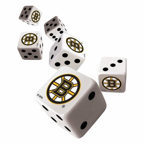Masterpieces Boston Bruins Dice Set 6-Piece D6 Gaming Dice Officially ...