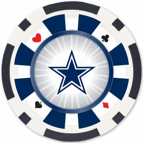Dallas Cowboys 100 Piece Poker Chips, 1 unit Kroger