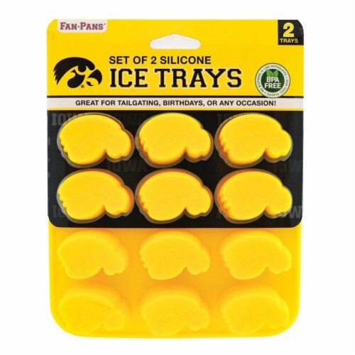 Masterpieces Iowa Hawkeyes Silicone Ice Cube Tray Food-Grade Candy Mold Team Color 450F Perspective: back
