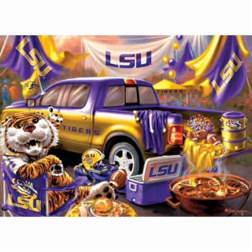 Masterpieces Lsu Tigers 1000 Piece Jigsaw Puzzle 19.25In X 26.75In Eco-Friendly Chipboard Perspective: back