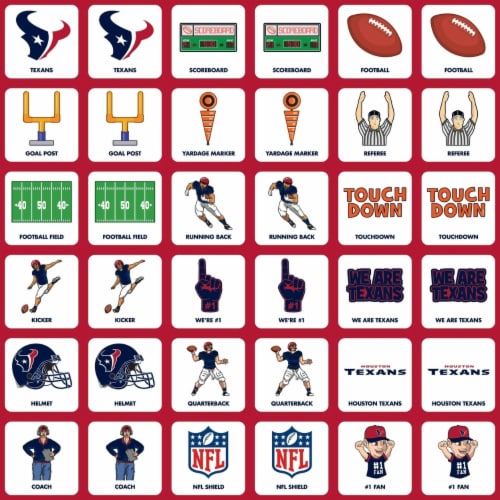 NFL Houston Texans Matching Game Perspective: back