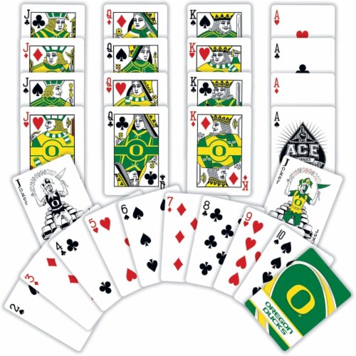 NCAA Oregon® Ducks Playing Cards Perspective: back