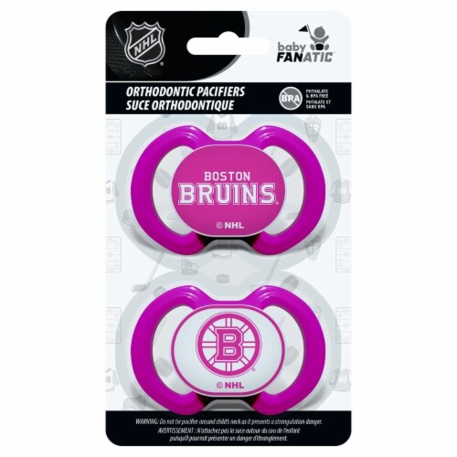 Boston Bruins 2-Pack Pacifiers - Pink Perspective: back