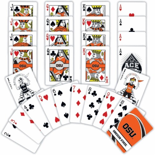 Masterpieces Oregon State Beavers Playing Cards 54 Card Deck Ncaa Officially Licensed Perspective: back