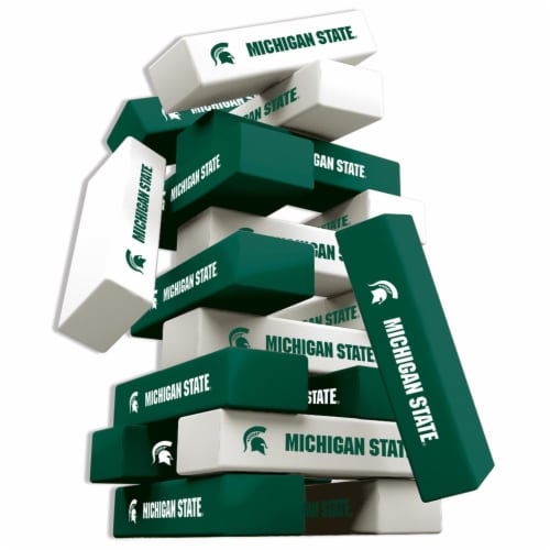MasterPieces Michigan State® Spartans Tumble Tower Game Perspective: back