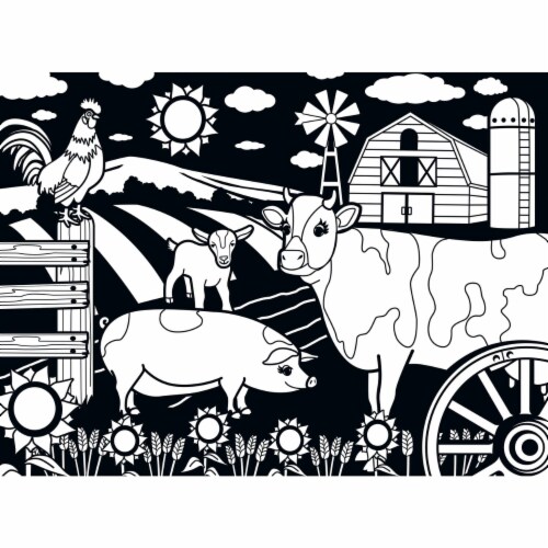 MasterPieces® Farm Velvet Coloring Puzzle Perspective: back