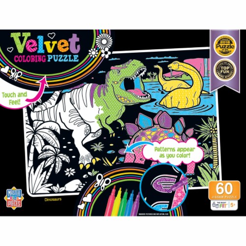 MasterPieces® Kids Dinosaurs Velvet Coloring Puzzle Perspective: back