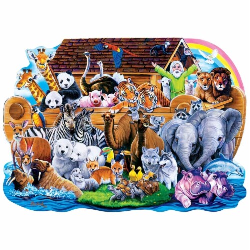 Noahs Ark Shaped 100 Piece Jigsaw Puzzle Perspective: back