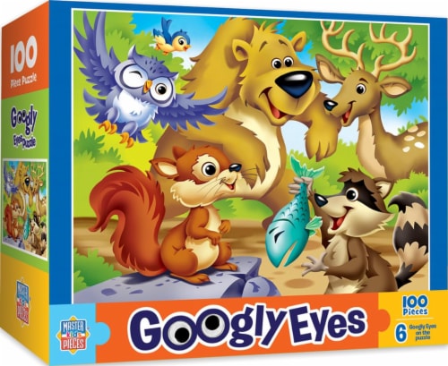 Woodlands 100 Piece Googly Eyes Jigsaw Puzzle Perspective: back