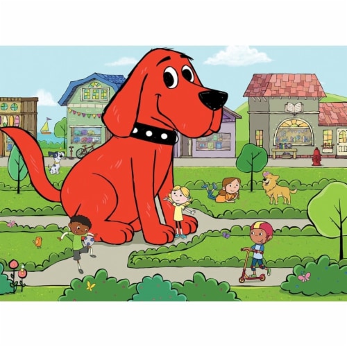 Clifford the Big Red Dog Town Square 24 Piece Jigsaw Puzzle Perspective: back