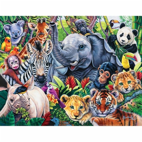 MasterPieces® World of Animals™ Safari Friends Kids Jigsaw Puzzle Perspective: back