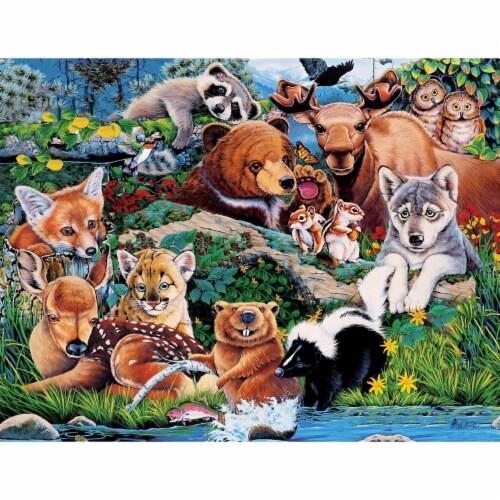 MasterPieces® World of Animals™ Forest Friends Kids Jigsaw Puzzle Perspective: back