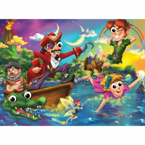 Masterpieces Googly Eyes Peter Pan 48 Piece Jigsaw Puzzle Eco-Friendly 19X14 Inches Perspective: back