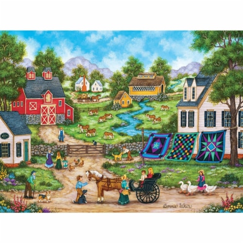 MasterPieces® Heartland™ Collection Roadside Gossip Jigsaw Puzzle Perspective: back
