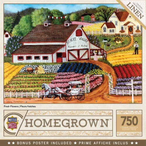 Master Pieces® Homegrown™ Fresh Flowers Jigsaw Puzzle Perspective: back