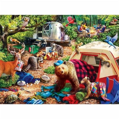 MasterPieces® Campside® Campsite Trouble Puzzle Perspective: back