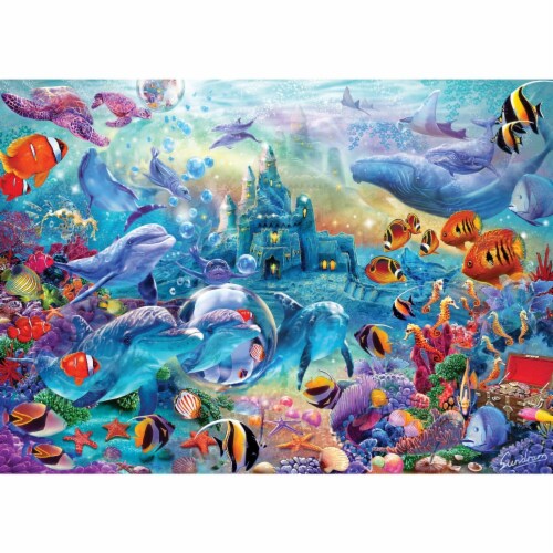 MasterPieces® Sea Castle Delight Glow in The Dark Puzzle Perspective: back