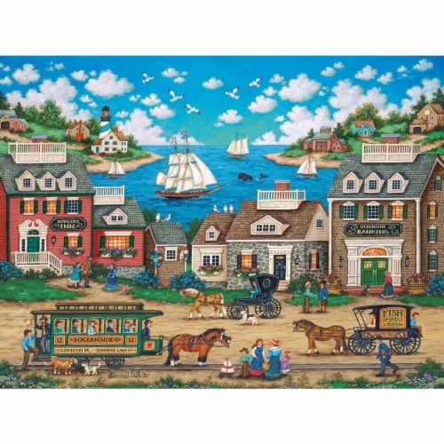 MasterPieces® Heartland Collection™ Oceanside Trolley Jigsaw Puzzle Perspective: back