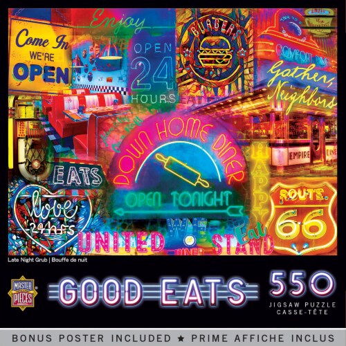 MasterPieces® Good Eats™ Late Night Grub Jigsaw Puzzle Perspective: back