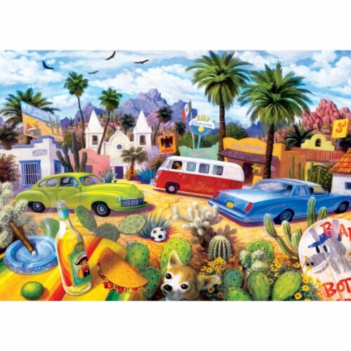 MasterPieces® Roadsides of the Southwest™ The Other Side of the Border Jigsaw Puzzle Perspective: back