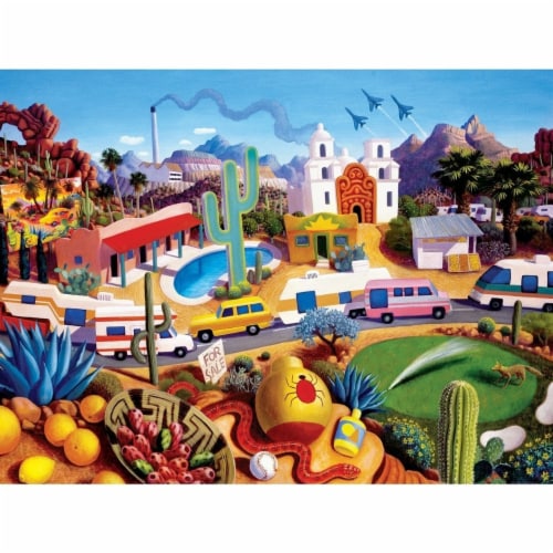 MasterPieces® Roadsides of the Southwest The Land of AZ Jigsaw Puzzle Perspective: back