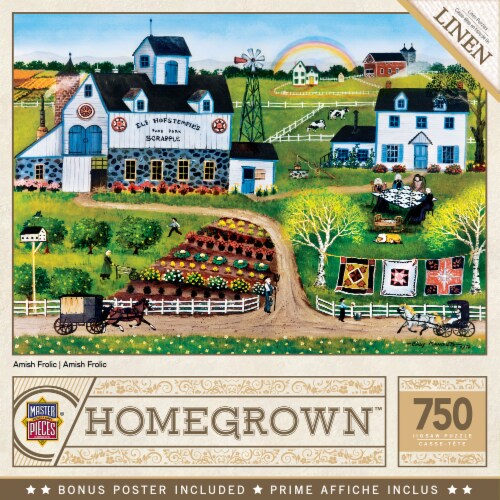 MasterPieces® Homegrown Puzzles Collection  Amish Frolic Piece Jigsaw Puzzle Perspective: back