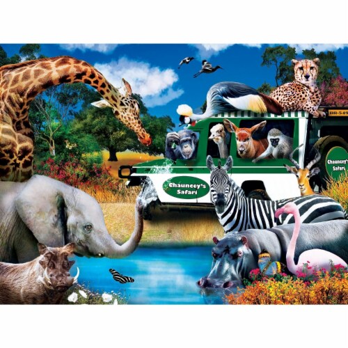 Wild & Whimsical™ EZ Grip™ Watering Hole Puzzle Perspective: back