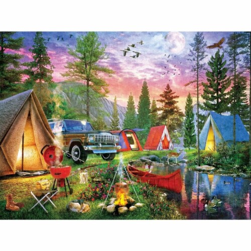 MasterPieces® 300 Piece EZ Grip Jigsaw Puzzle - Moonlight Camping Perspective: back