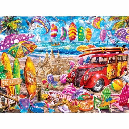 MasterPieces 300 Piece EZ Grip Jigsaw Puzzle Surf's Up 18 x24, 1