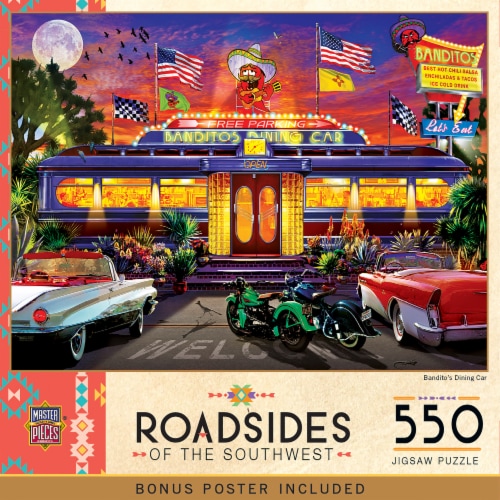 MasterPieces® Bandito's Dining Car Roadsides of the Southwest Jigsaw Puzzle Perspective: back