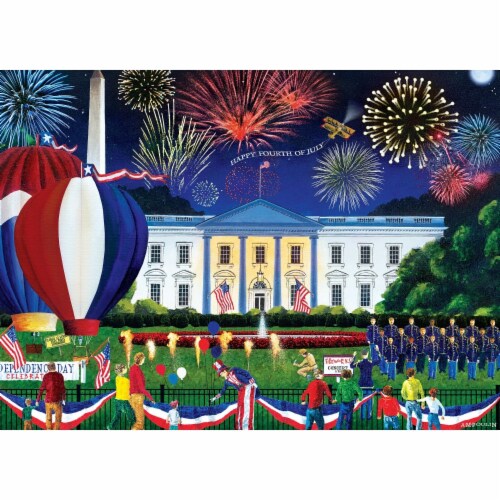 MasterPieces® Americana™ White House Fireworks EZ Grip™ Jigsaw Puzzle Perspective: back