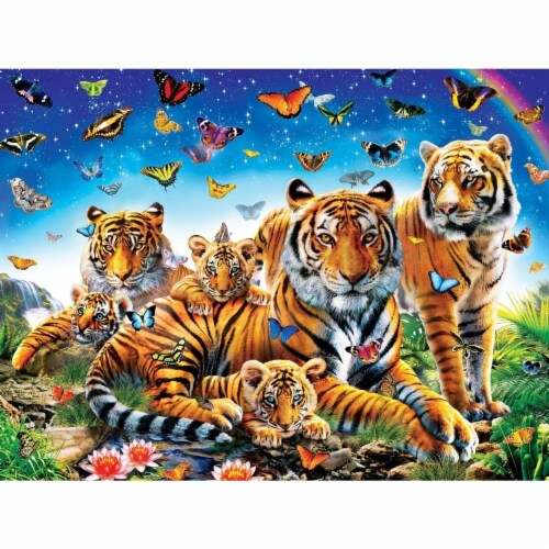 MasterPieces® Medley™ Tigers & Butterflies EZ Grip™ Puzzle Perspective: back