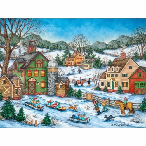 MasterPieces® Heartland Collection™ Snowball Ambush Jigsaw Puzzle Perspective: back