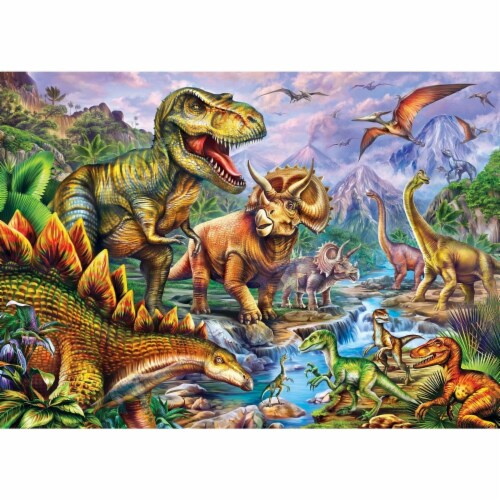 Masterpieces® Hidden Images - Dinosaur Valley 500 Piece Jigsaw Puzzle Perspective: back