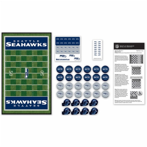 NFL Seattle Seahawks Checkers Board Game Perspective: back