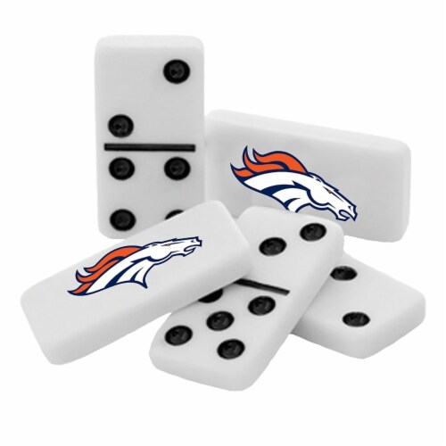 MasterPieces NFL Denver Broncos Double-Six Dominoes Perspective: back