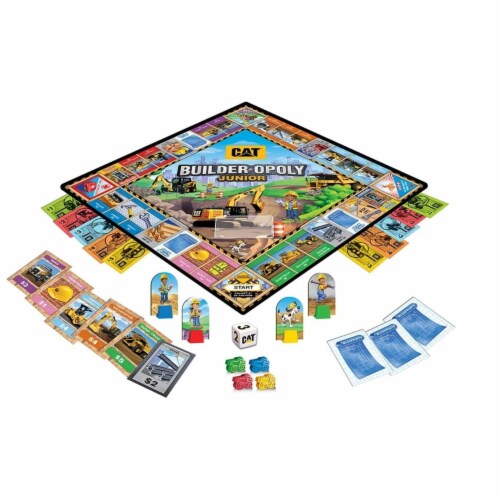 MasterPieces CAT Builder-opoly Junior Board Game Perspective: back
