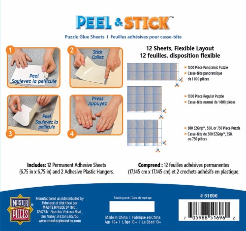 MasterPieces Jigsaw Puzzle Glue Sheets | Set of 12 Perspective: back