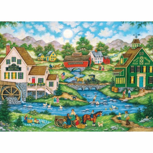 Master Pieces Millside Picnic Puzzle Perspective: back