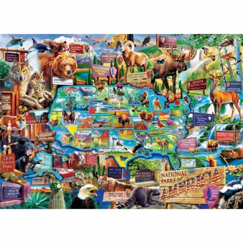 Masterpieces Masterpieces National Parks Of America 1000 Piece Jigsaw Puzzle Recycled Board Perspective: back