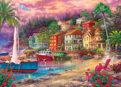 MasterPieces Art Gallery of Chuck Pinson On Golden Shores Puzzle Perspective: back