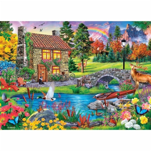 Retreats - Stoney Brook Cottage 1000 Piece Jigsaw Puzzle Perspective: back